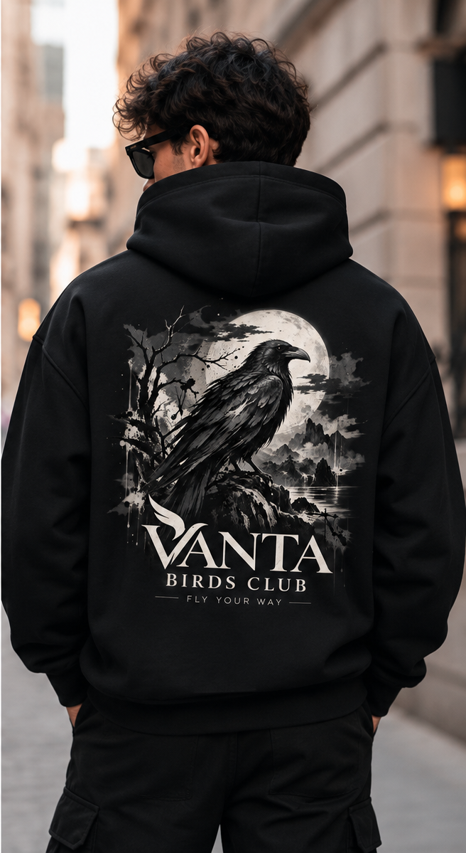 Raven Hoodie in black